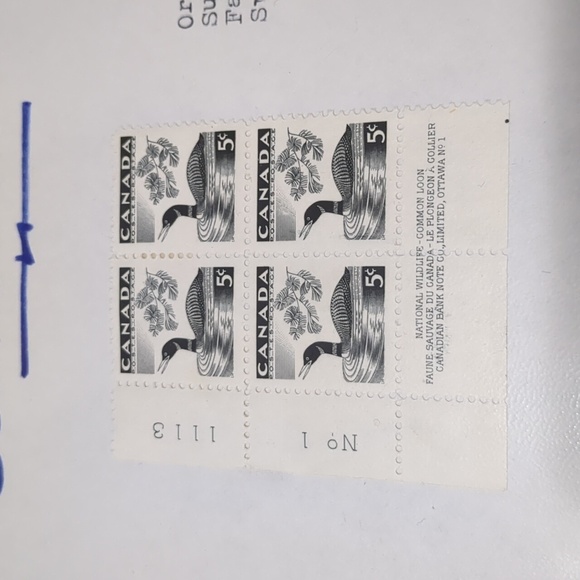 1957 Common Loon Stamp Sheet - Picture 2 of 7